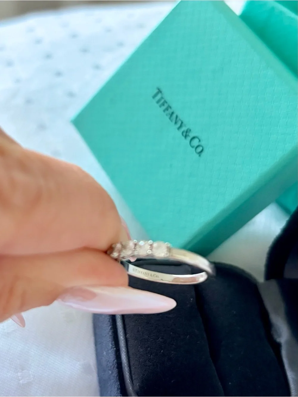 Tiffany & Co. Diamond Band with Signature Blue Box - Picture 6 of 6